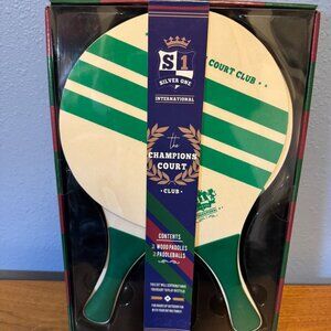 Champions Club 2 Wood Paddles and 2 Paddle Balls